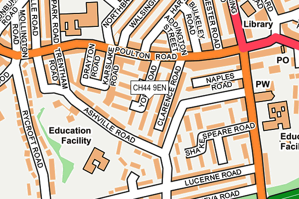 CH44 9EN map - OS OpenMap – Local (Ordnance Survey)