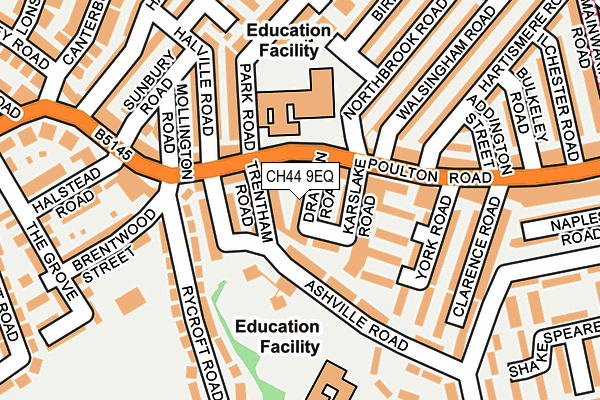 CH44 9EQ map - OS OpenMap – Local (Ordnance Survey)