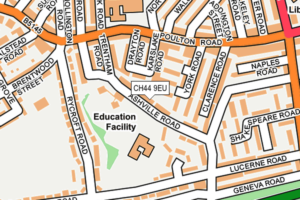 CH44 9EU map - OS OpenMap – Local (Ordnance Survey)