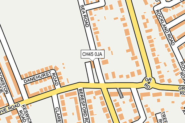 CH45 0JA map - OS OpenMap – Local (Ordnance Survey)