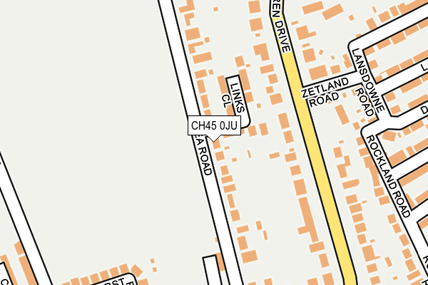 CH45 0JU map - OS OpenMap – Local (Ordnance Survey)