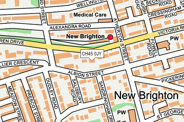 CH45 0JY map - OS OpenMap – Local (Ordnance Survey)