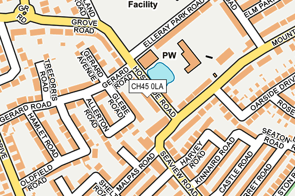 CH45 0LA map - OS OpenMap – Local (Ordnance Survey)