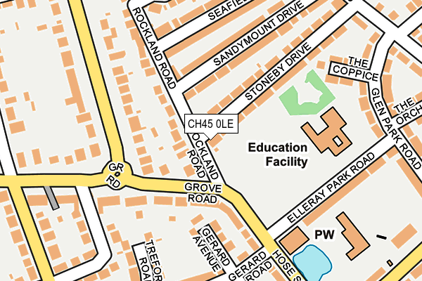 CH45 0LE map - OS OpenMap – Local (Ordnance Survey)