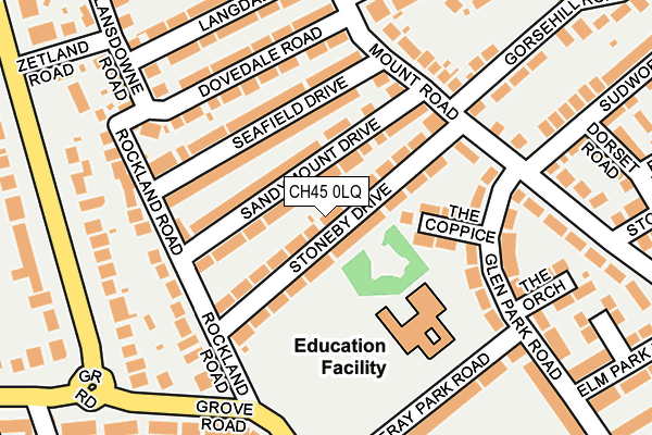 CH45 0LQ map - OS OpenMap – Local (Ordnance Survey)