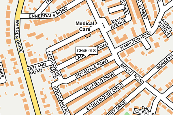 CH45 0LS map - OS OpenMap – Local (Ordnance Survey)