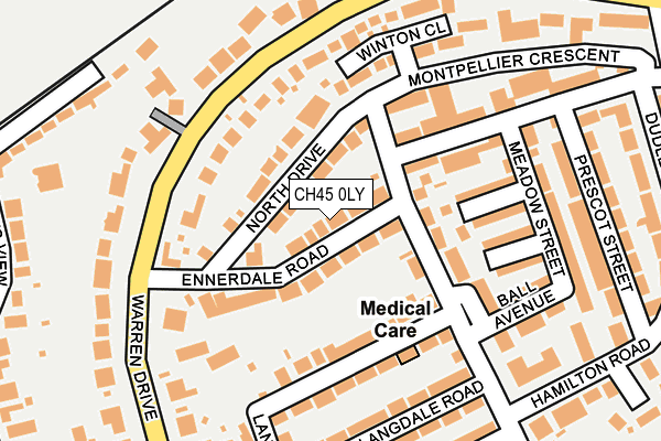 CH45 0LY map - OS OpenMap – Local (Ordnance Survey)