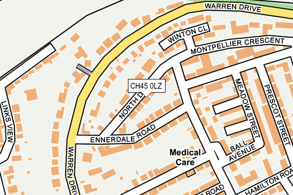 CH45 0LZ map - OS OpenMap – Local (Ordnance Survey)