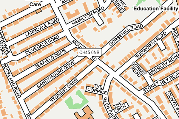 CH45 0NB map - OS OpenMap – Local (Ordnance Survey)