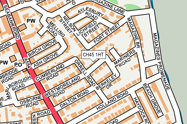 CH45 1HT map - OS OpenMap – Local (Ordnance Survey)