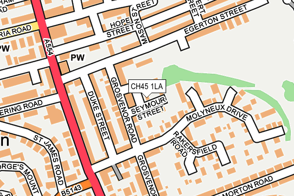 CH45 1LA map - OS OpenMap – Local (Ordnance Survey)