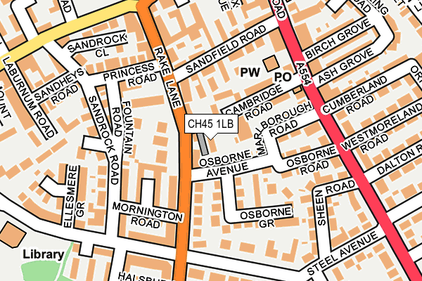 CH45 1LB map - OS OpenMap – Local (Ordnance Survey)