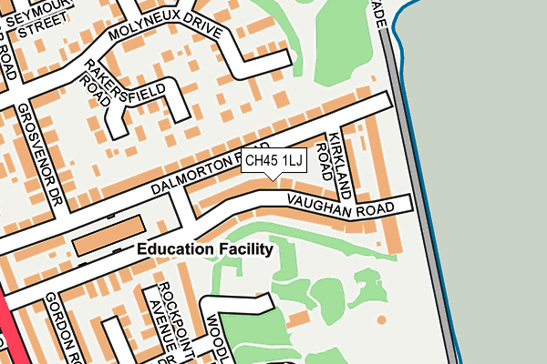 CH45 1LJ map - OS OpenMap – Local (Ordnance Survey)