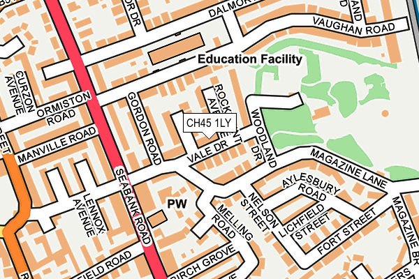 CH45 1LY map - OS OpenMap – Local (Ordnance Survey)