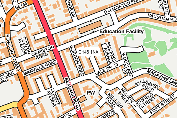 CH45 1NA map - OS OpenMap – Local (Ordnance Survey)