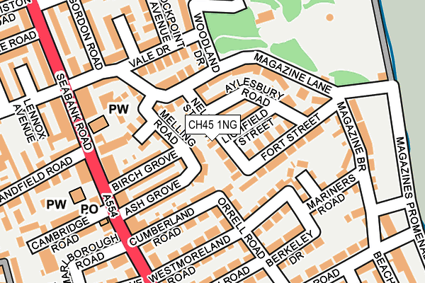 CH45 1NG map - OS OpenMap – Local (Ordnance Survey)