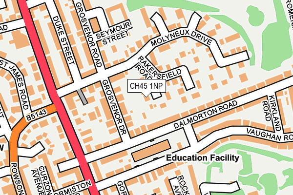 CH45 1NP map - OS OpenMap – Local (Ordnance Survey)