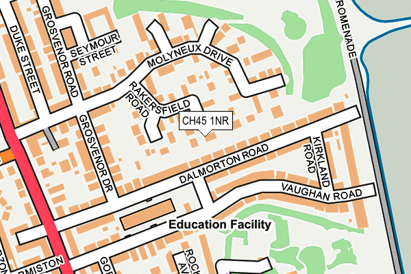 CH45 1NR map - OS OpenMap – Local (Ordnance Survey)