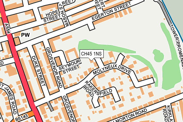 CH45 1NS map - OS OpenMap – Local (Ordnance Survey)