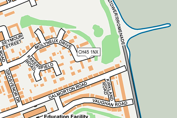 CH45 1NX map - OS OpenMap – Local (Ordnance Survey)