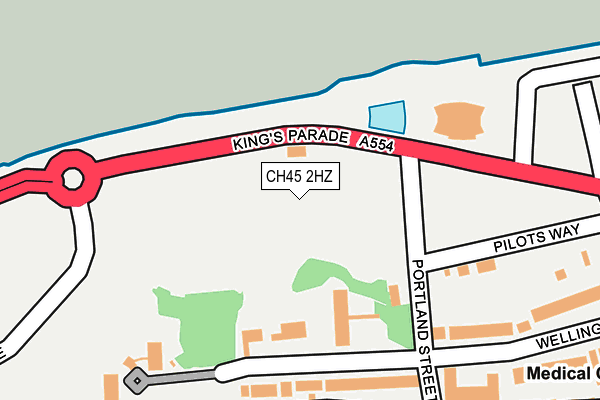 CH45 2HZ map - OS OpenMap – Local (Ordnance Survey)