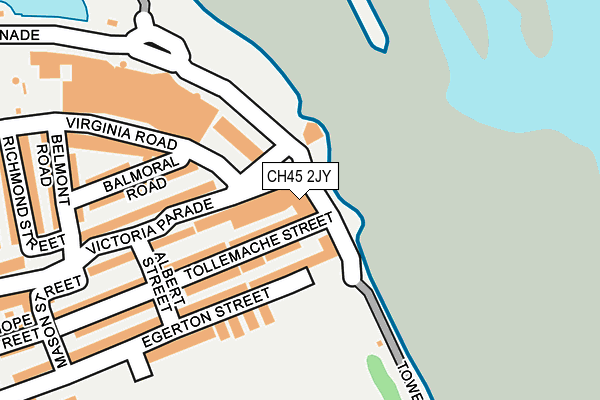 CH45 2JY map - OS OpenMap – Local (Ordnance Survey)