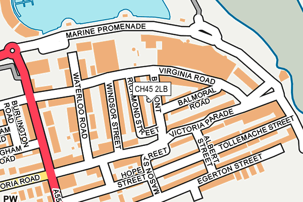 CH45 2LB map - OS OpenMap – Local (Ordnance Survey)