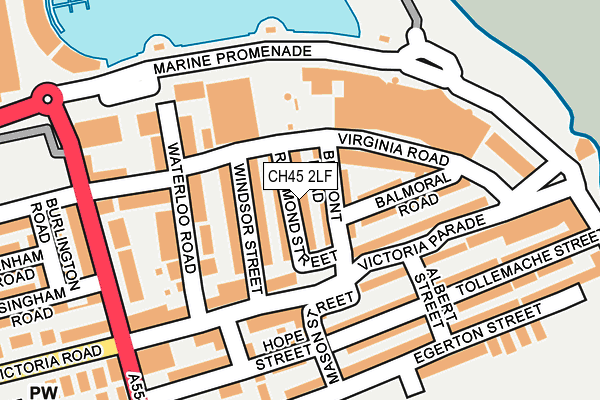 CH45 2LF map - OS OpenMap – Local (Ordnance Survey)