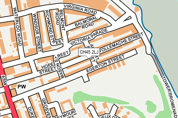 CH45 2LJ map - OS OpenMap – Local (Ordnance Survey)