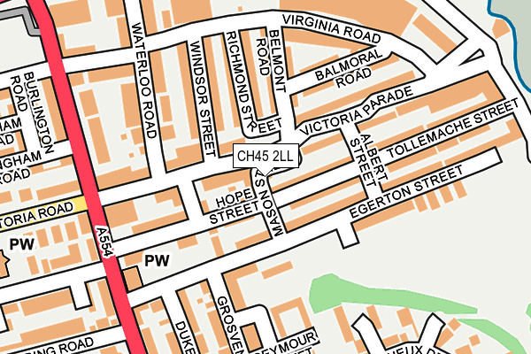 CH45 2LL map - OS OpenMap – Local (Ordnance Survey)