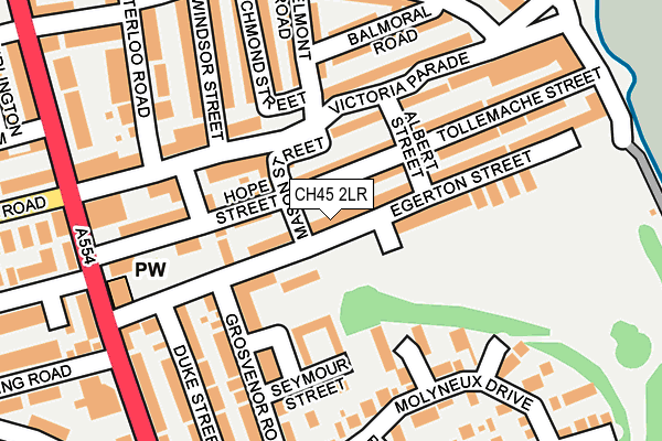 CH45 2LR map - OS OpenMap – Local (Ordnance Survey)