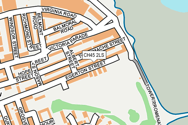 CH45 2LS map - OS OpenMap – Local (Ordnance Survey)