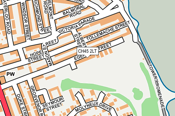 CH45 2LT map - OS OpenMap – Local (Ordnance Survey)