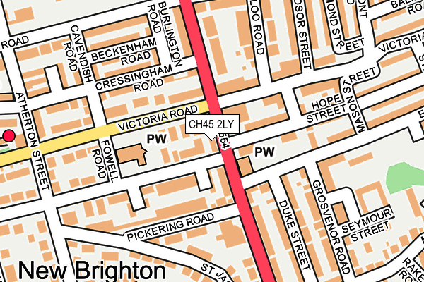 CH45 2LY map - OS OpenMap – Local (Ordnance Survey)