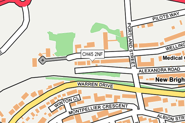 CH45 2NF map - OS OpenMap – Local (Ordnance Survey)