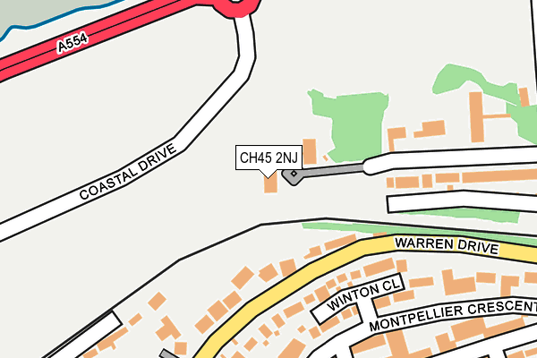 CH45 2NJ map - OS OpenMap – Local (Ordnance Survey)