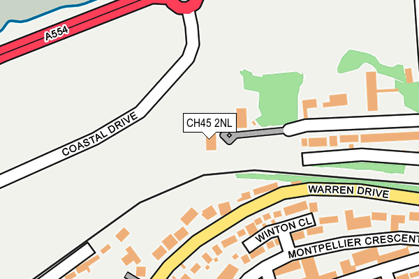 CH45 2NL map - OS OpenMap – Local (Ordnance Survey)