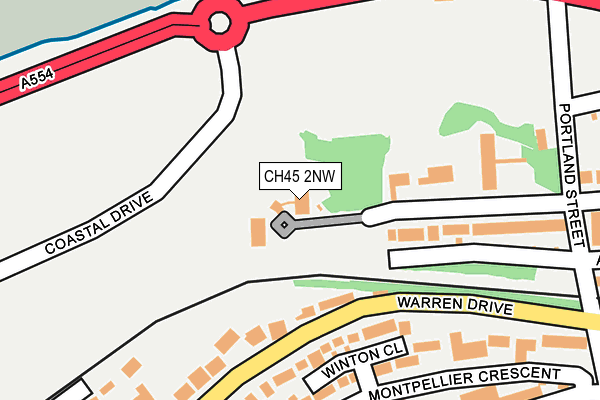 CH45 2NW map - OS OpenMap – Local (Ordnance Survey)