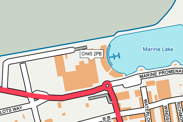 CH45 2PB map - OS OpenMap – Local (Ordnance Survey)