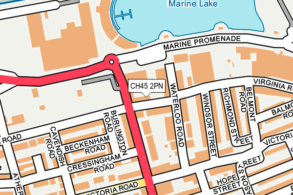 CH45 2PN map - OS OpenMap – Local (Ordnance Survey)
