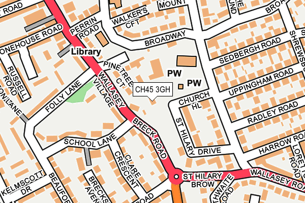 CH45 3GH map - OS OpenMap – Local (Ordnance Survey)