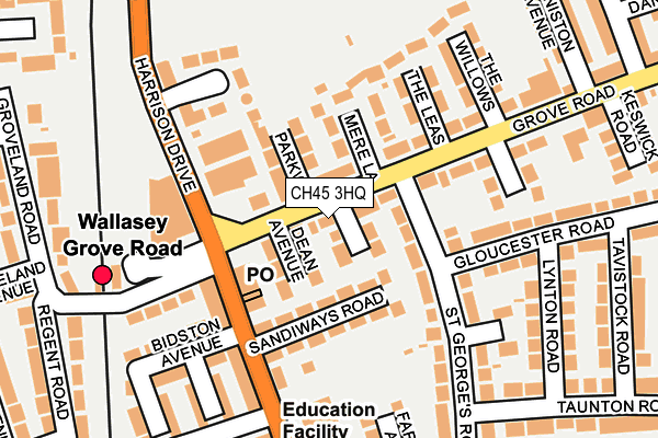 CH45 3HQ map - OS OpenMap – Local (Ordnance Survey)