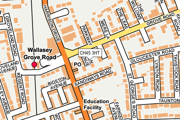 CH45 3HT map - OS OpenMap – Local (Ordnance Survey)