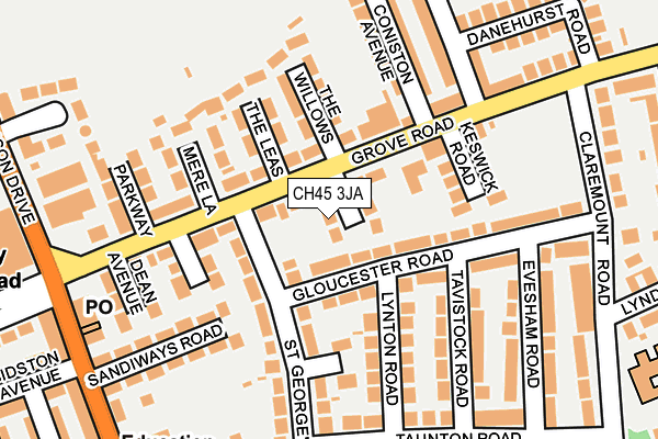 CH45 3JA map - OS OpenMap – Local (Ordnance Survey)