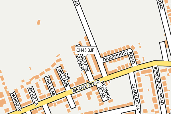 CH45 3JF map - OS OpenMap – Local (Ordnance Survey)