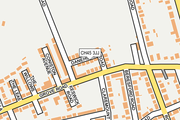 CH45 3JJ map - OS OpenMap – Local (Ordnance Survey)