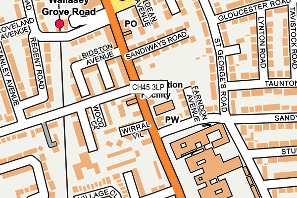 CH45 3LP map - OS OpenMap – Local (Ordnance Survey)