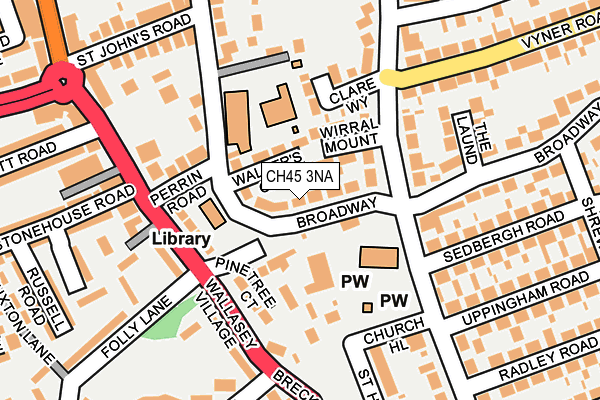 CH45 3NA map - OS OpenMap – Local (Ordnance Survey)