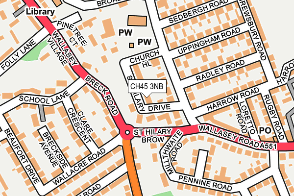 CH45 3NB map - OS OpenMap – Local (Ordnance Survey)