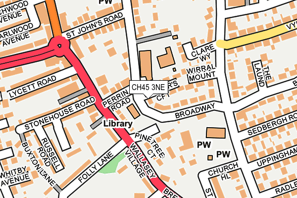 CH45 3NE map - OS OpenMap – Local (Ordnance Survey)